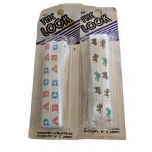 Vintage 40" The Look Shoelaces 2 Pair NOS Hearts & ABCs